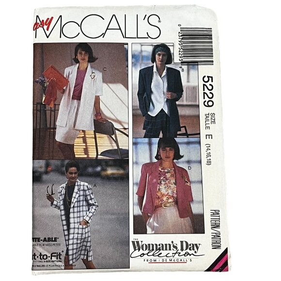 Vintage McCall's 5229 Woman's Day Collection Blazer & Skirt Pattern  Sizes 14-16 - Picture 1 of 2